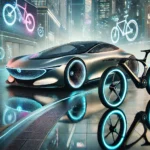 Futuristic Car and Bike Design - Neon Accents on Modern Street