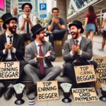 Professional Beggars with Humor - Organized Street Scene