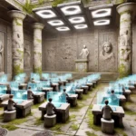 Ancient Classroom in a Moss-Covered Temple