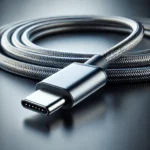 3D Render: Sleek USB-C Cable with High-Quality Design