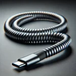 3D Render: USB-C Cable Coiled like a Snake – Unique Tech Design Concept